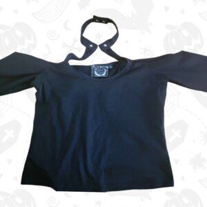 Killstar Collared Kitten Half Sleeve Top